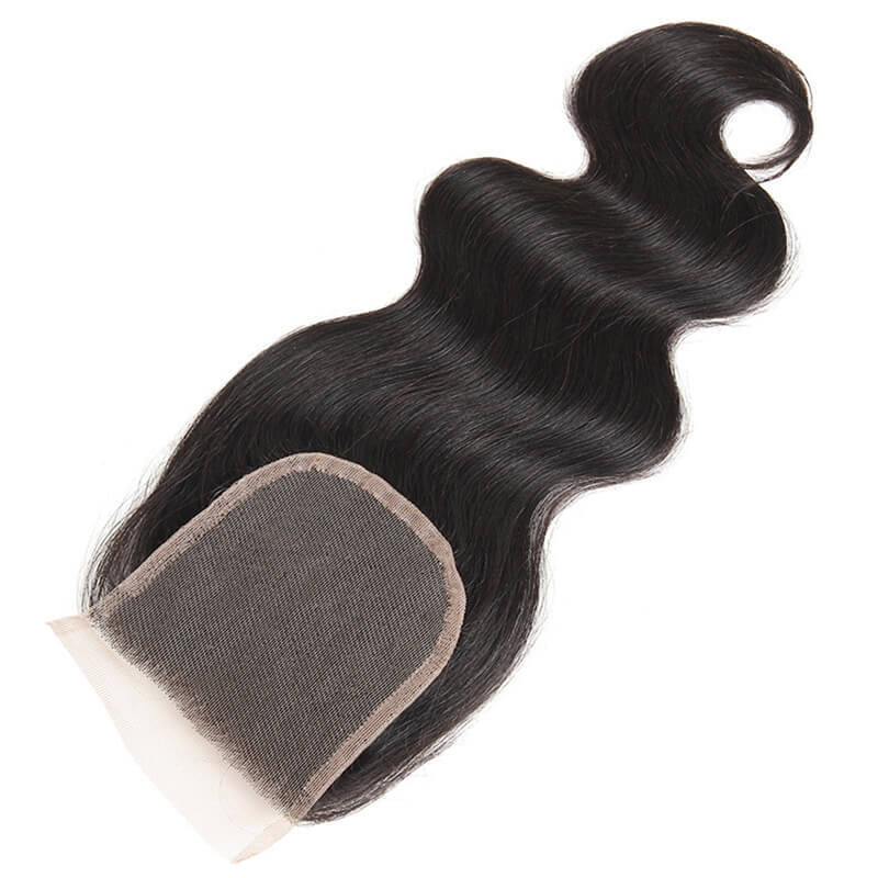 4x4 cuerpo onda cierre encaje pelo bloque peluca Comercio exterior cabello humano pelo real