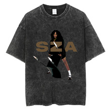 Limted Rapper SZA CTRL SOS Washed Fashion T Shirt Vintage Me