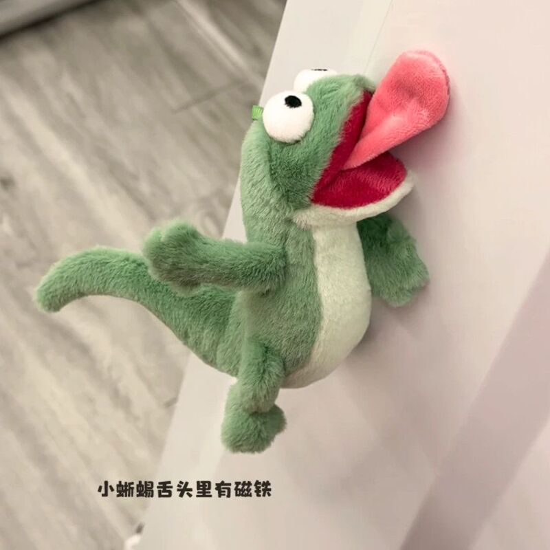 Beaver Transformation Plan Abstract Quirky Plush Toy Doll with Sound-Making Magnetic Tongue Little Lizard Doll Gift