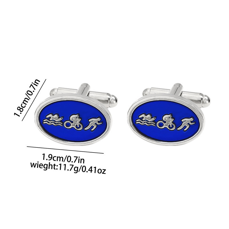 nuovi gemelli creativi nuoto corsa fitness sport incisione gemelli camicia uomo chiodi polsino_voghion.com