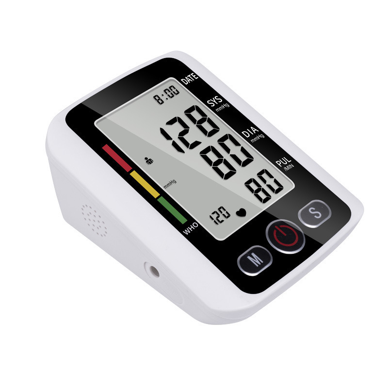 Esfigmomanómetro de pantalla grande inglés neutro esfigmomanómetro electrónico de brazo para ancianos comercio exterior al por mayor