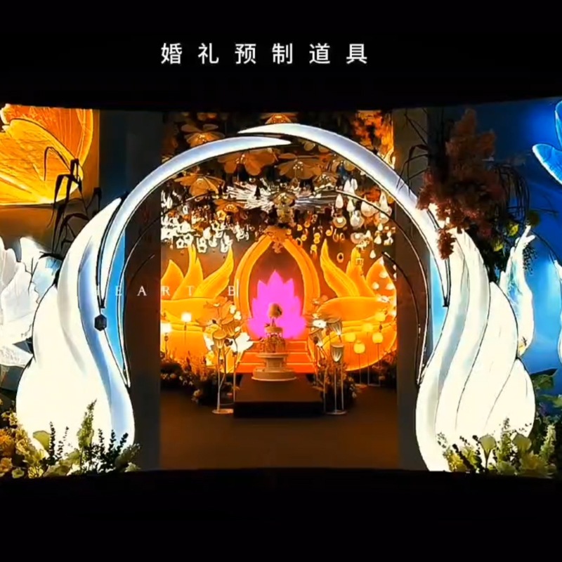 Boda con forma de flor feliz soporte de flores de arco iris decoración de flores de seda arco de flores fondo guía de carretera accesorios de boda puerta arqueada