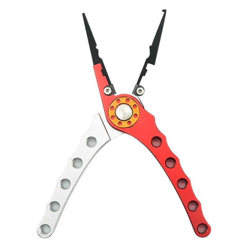 Alicates de pesca de aleación de aluminio alicates de luya larga boca de acero de tungsteno línea de pesca tijeras señuelo er gancho de bucle abierto herramienta de selección para la pesca