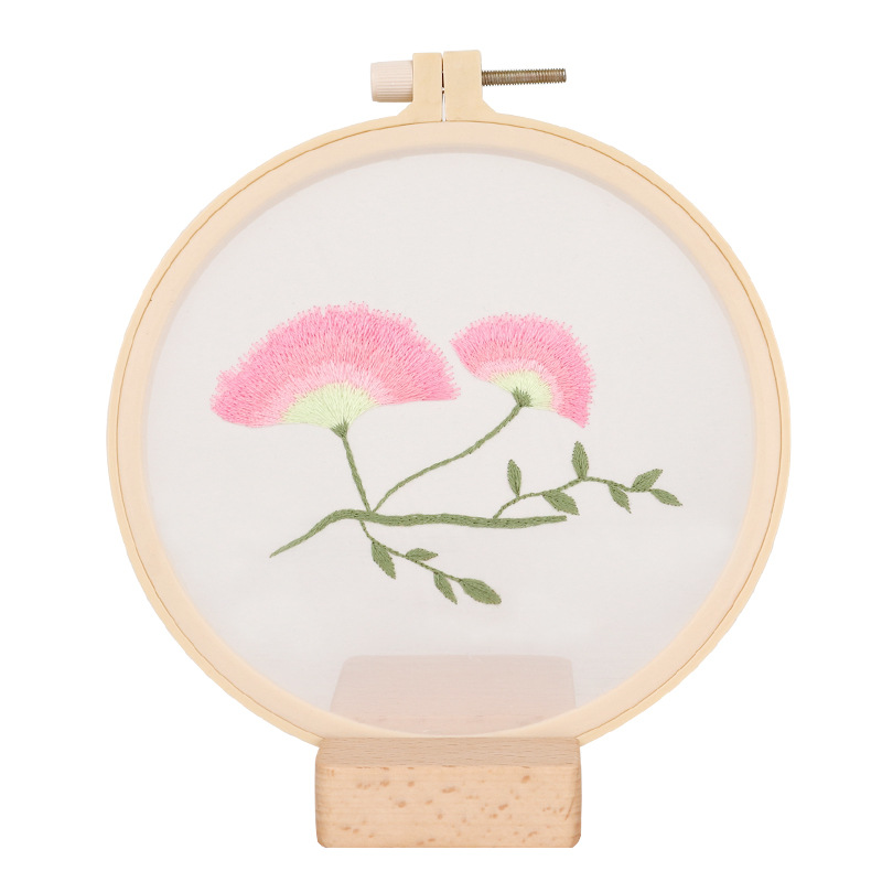 Ginkgo hoja de arce transparente hilo bordado material paquete DIY hecho a mano auto-bordado pintado traje de costura