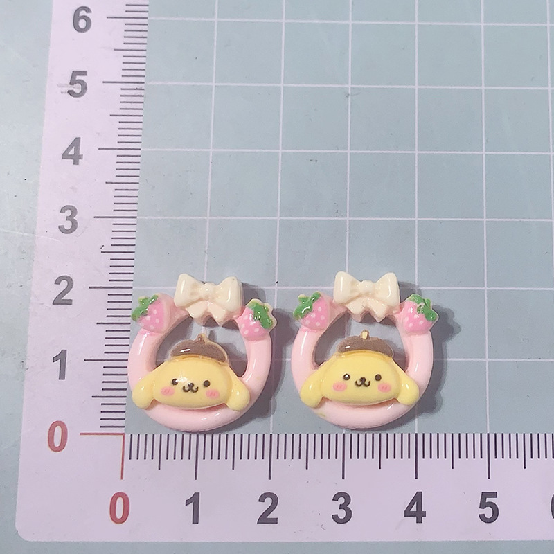 Cestas de flores de fruta de dibujos animados Sanrio accesorios de resina diy caja de teléfono móvil agujero de botón de zapato taza de agua material hecho a mano