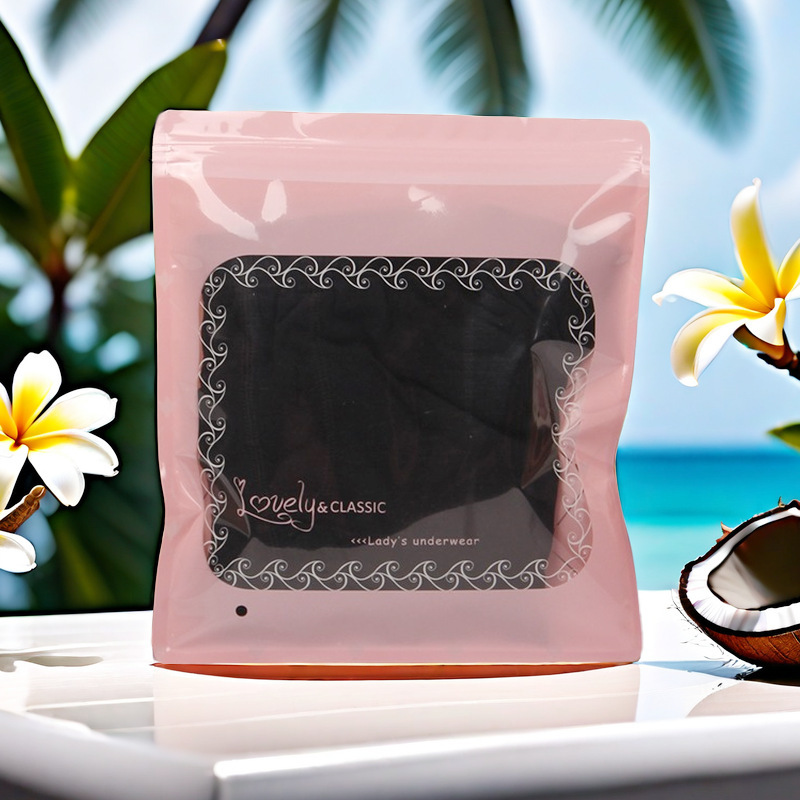 English Women's Underwear Packaging Bag Briefs High Waist Underwear Belly Tight Underwear Ziplock Pregnant Women's Underwear Bag
