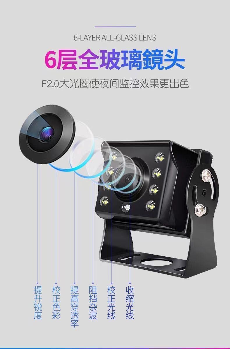 High-Definition Night Vision Vehicle-Mounted Reversing Camera System 12V/24V Universal for Large and Small Trucks, Harvesters, and Semi-Trailers