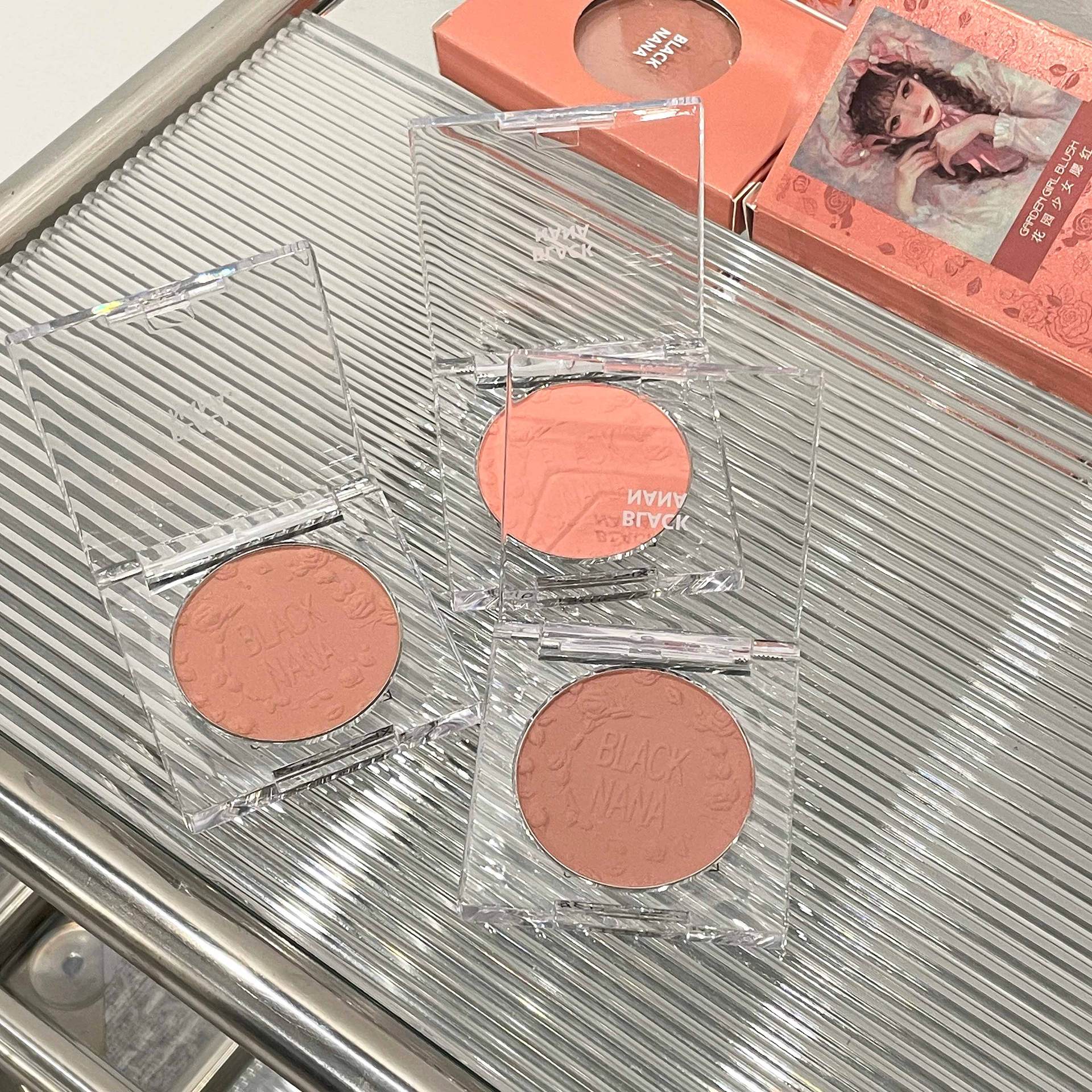 BLACK NANA Garden Girl Blush Natural Nude Makeup Highlight Brightening Blush Palette Affordable Student Cross-border Wholesale undefined