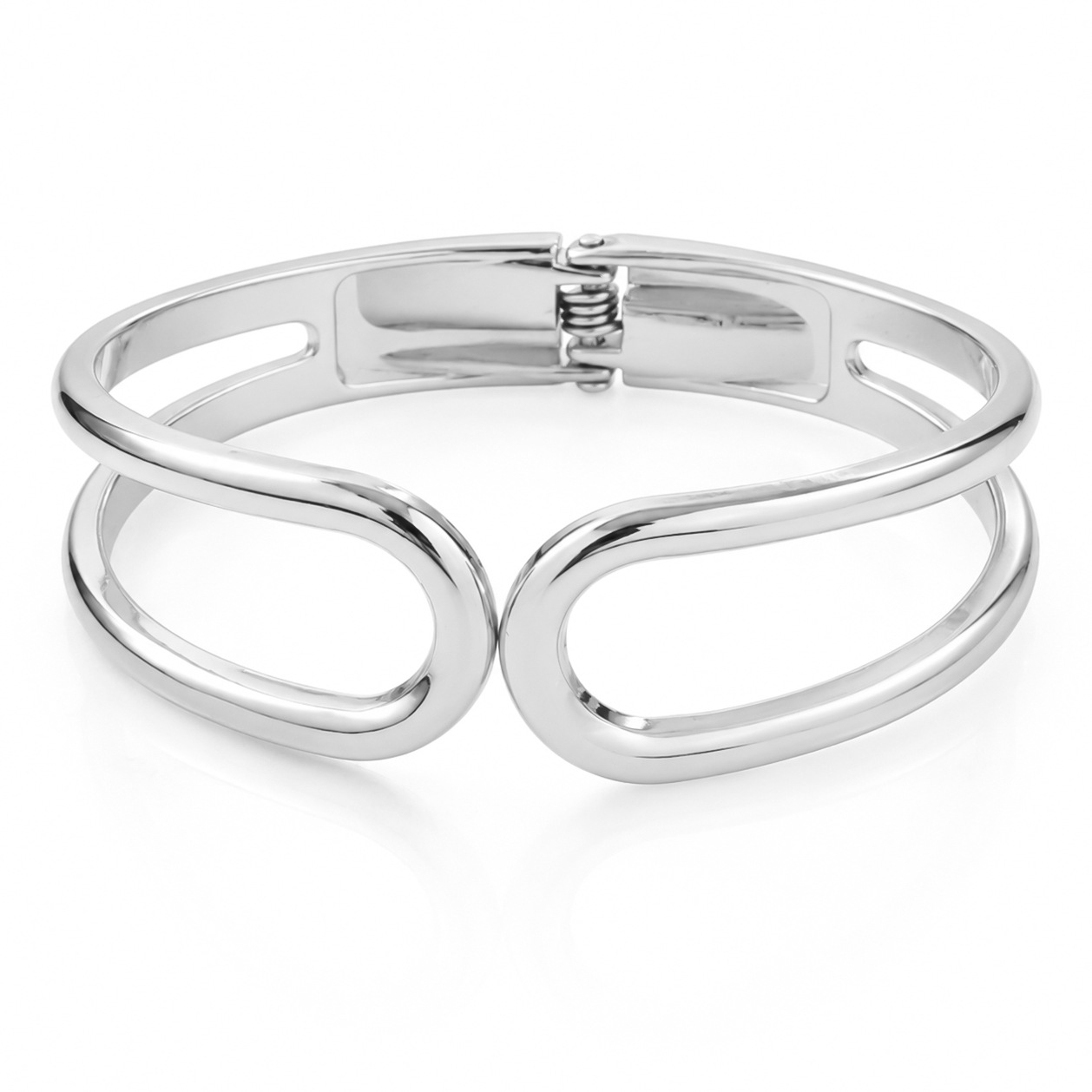 Pulsera Popular Transfronteriza Europea y Americana, Estilo Minimalista INS, Patrón de Onda Irregular, Joyería de Metal Brillante, Accesorios para Mujer