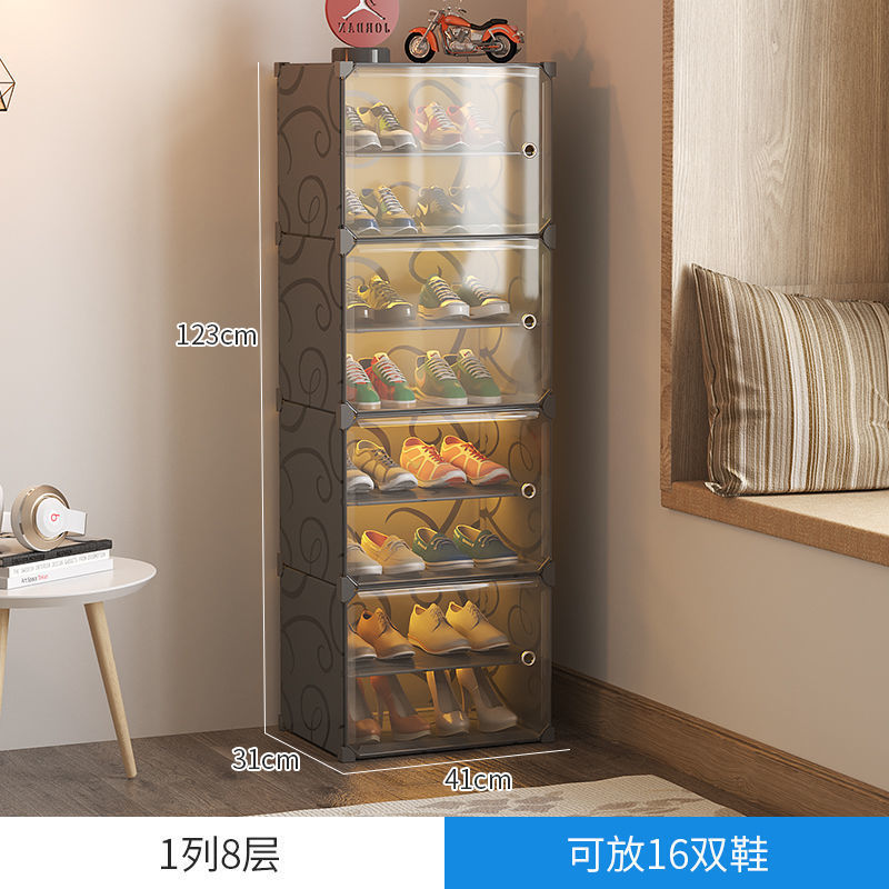 Zapatero entrada a la puerta contra la pared armario de almacenamiento de zapatos armario de zapatos para el hogar resistente y duradero estante de liquidación especial multicapa
