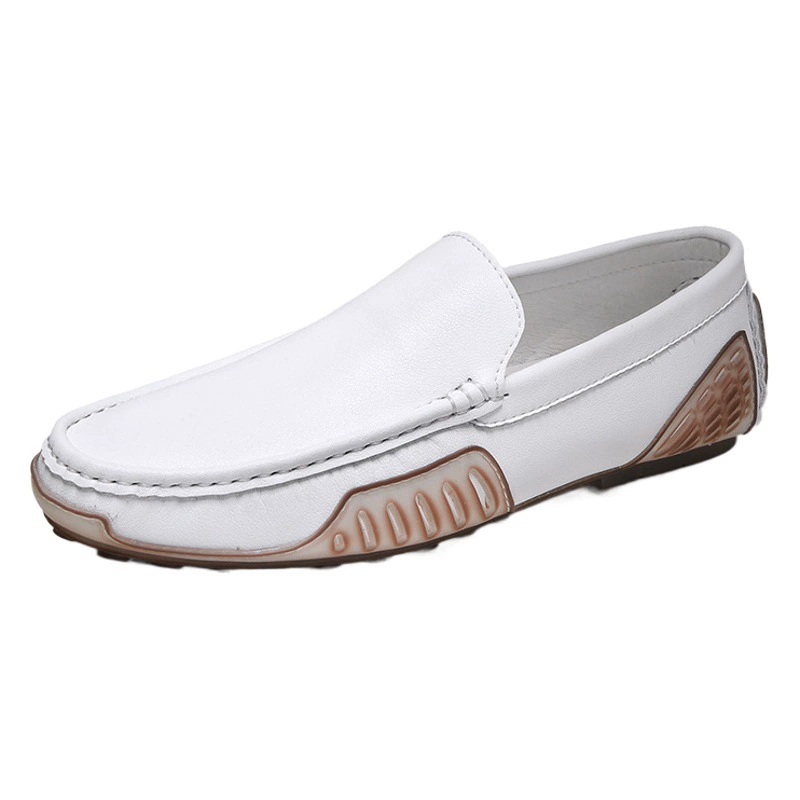 Мужские туфли Four Seasons из воловьей кожи, трансграничные, мужские кожаные туфли больших размеров, удобная обувь для вождения на мягкой подошве, Мужская цельная
