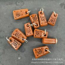 藏式料器咒点半成品手工编织串珠文玩佛珠挂件DIY饰品配件