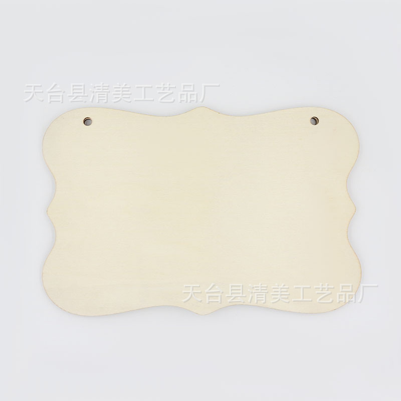 15*23cm4 estilos creativos DIY Tarjeta de mascota lista en blanco puerta placa madera corte por láser con cuerda cáñamo