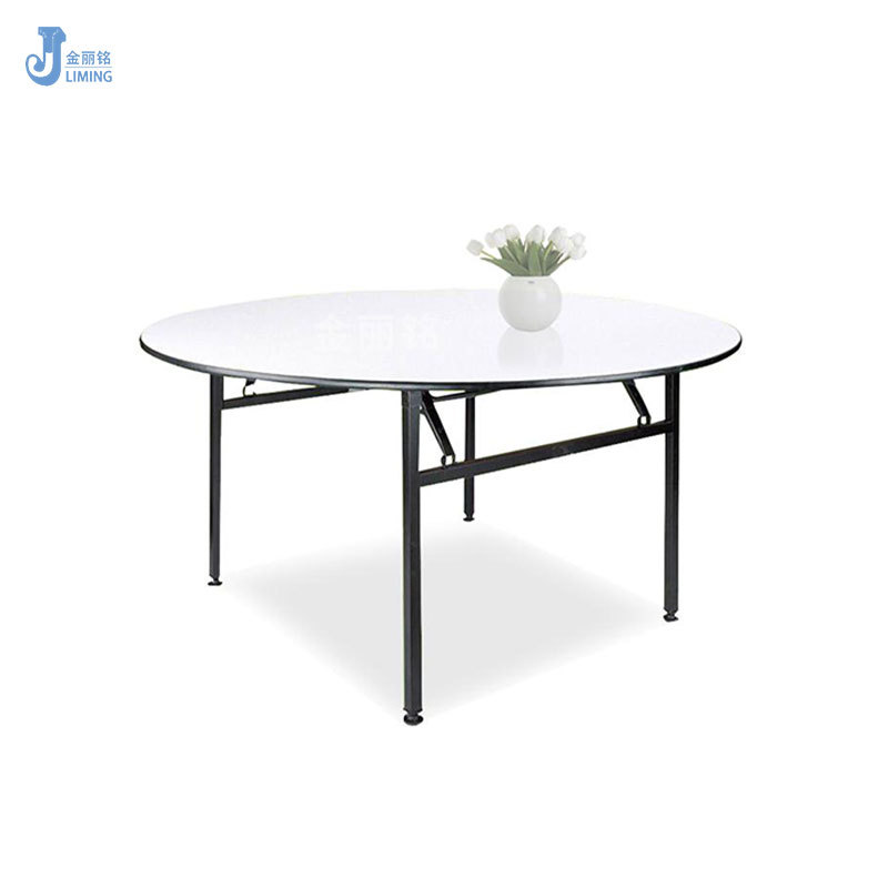 Fábrica al por mayor restaurante Mesa Redonda plegable mesa de comedor de cinco piezas restaurante del hotel banquete de boda mesa de comedor Mesa Redonda de PVC