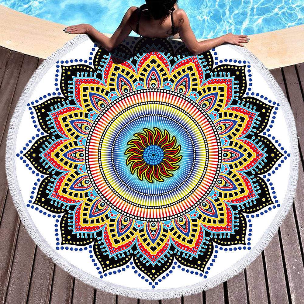 760g Weight Beach towel Home Textiles & Decor Type Superfine Fiber Material Geometric Pattern Casual, Ethnic Style Style Casual Ethnic Style Geometric Superfine Fiber Beach Towel Towels 4