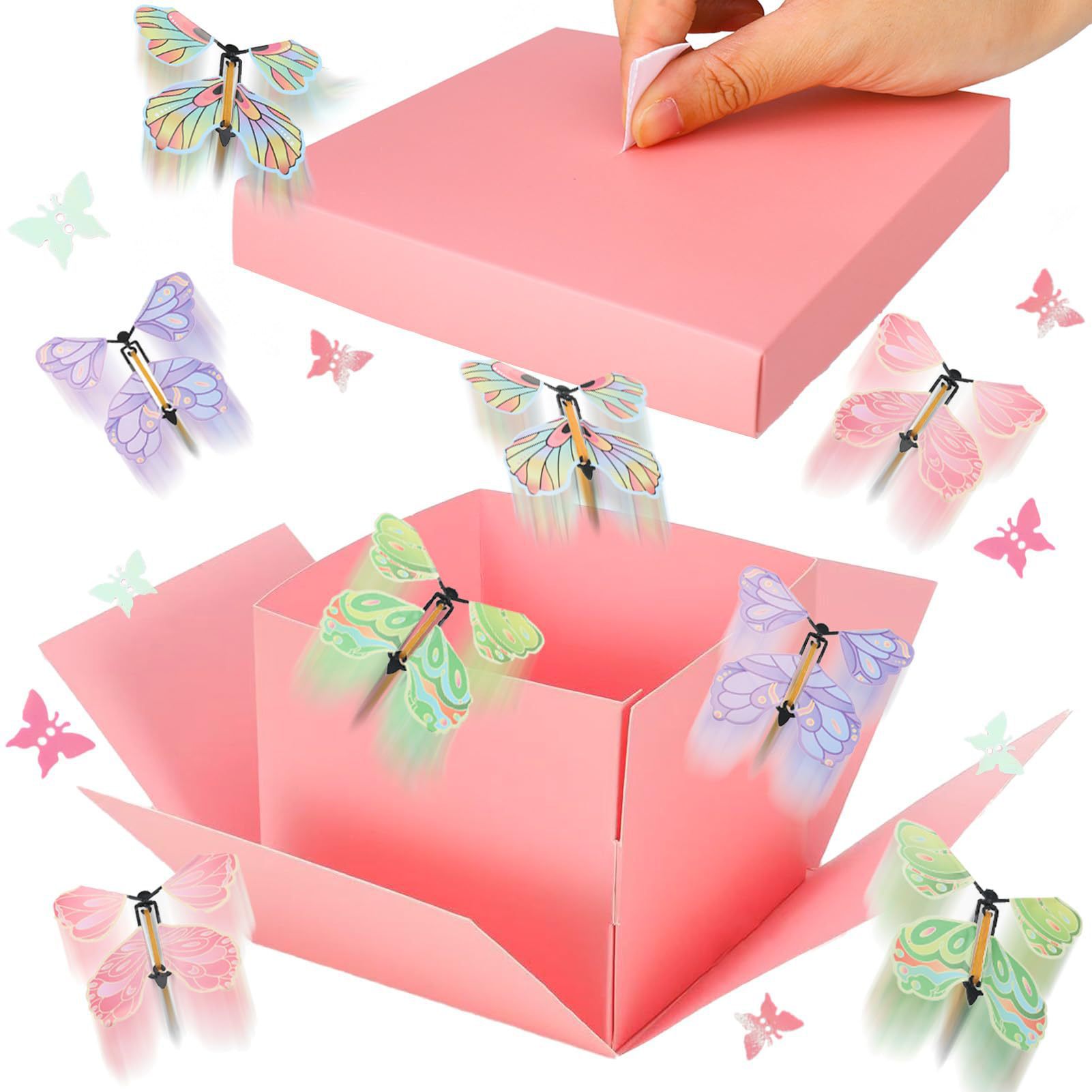 26 nueva explosión caja de regalo sorpresa caja de mariposa de vuelo fiesta de cumpleaños ceremonia de graduación de Año Nuevo decoración de caja de regalo