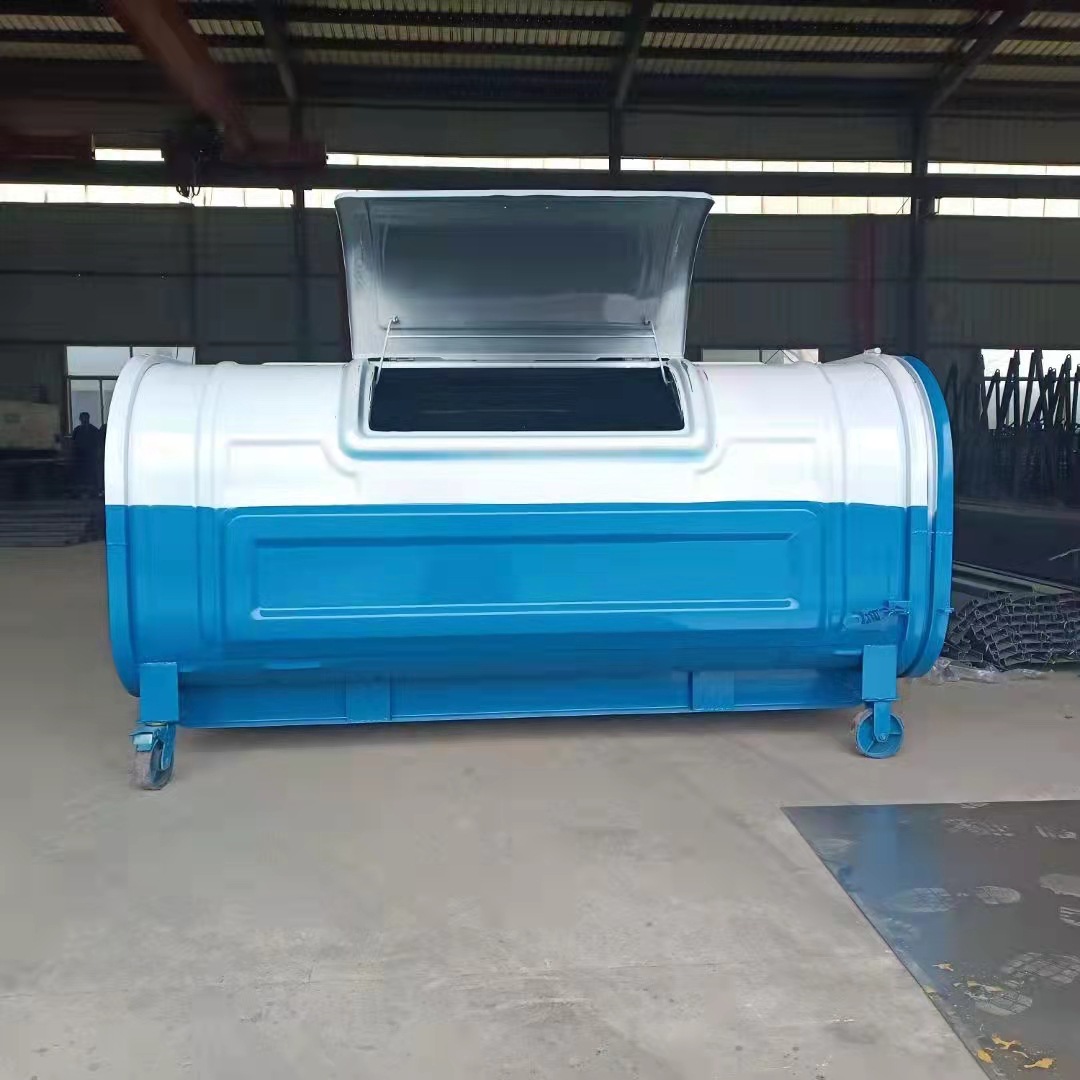 钩臂式垃圾箱 户外环卫可卸带轮厂区学校小区勾臂垃圾箱3立方4方