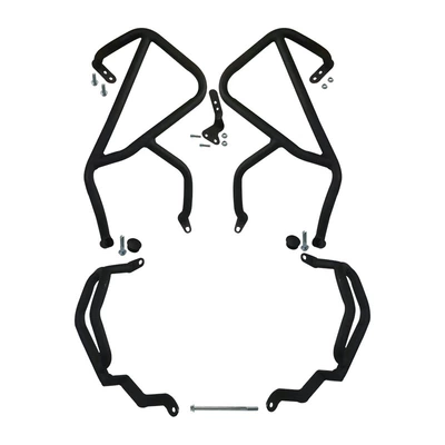 Motorcycle bumper: protection, upper and lower bumpers