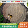 Household round coconut tree hollow PVC western food cushion ins, Nordic geometric pure color hot gold hot insulation table pads wholesale