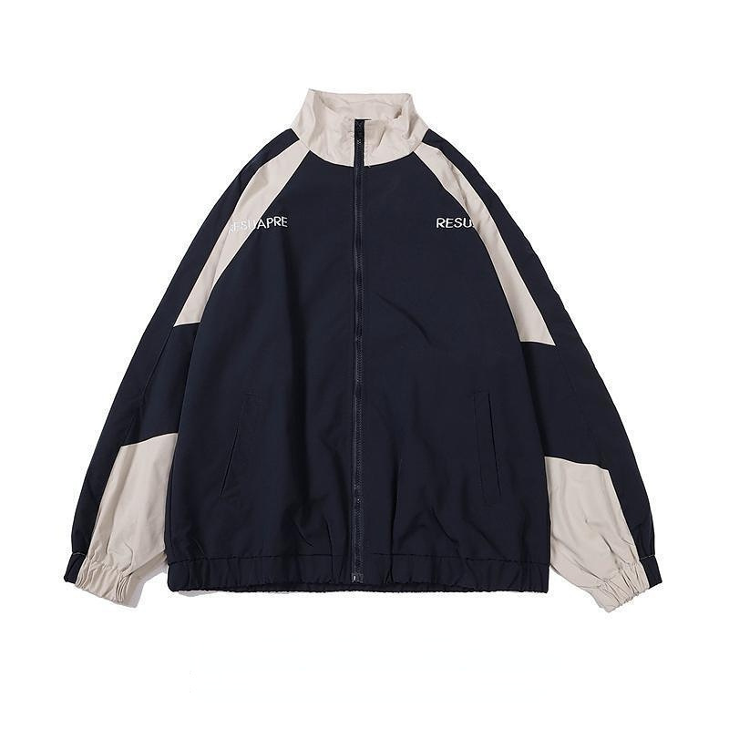 Men's Clothing retro top hip hop patchwork windproof street jacket loose oversize couple jacket_voghion.com