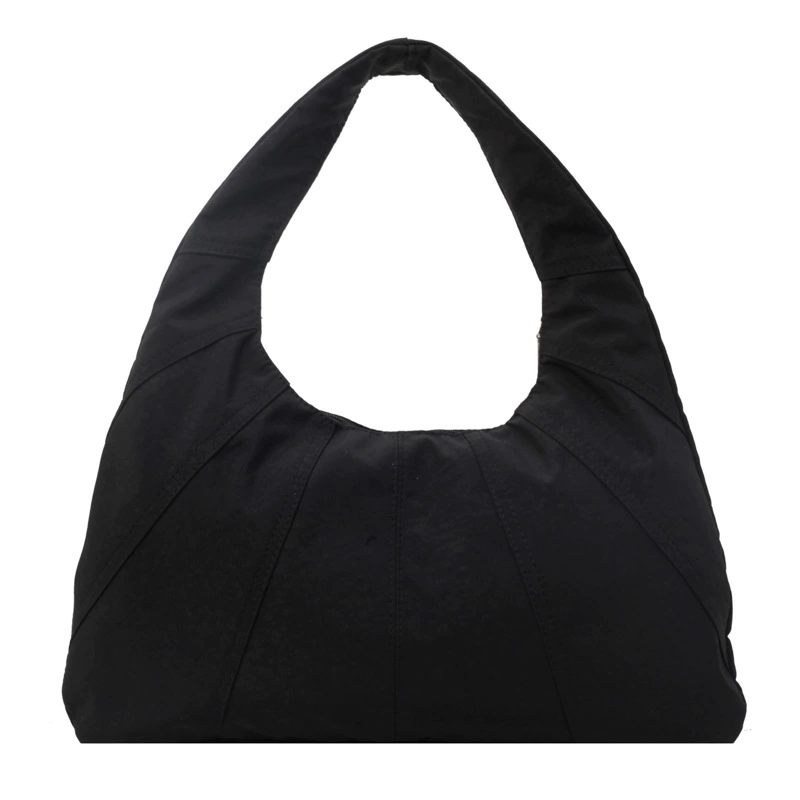 Spacious nylon shoulder bag for women, underarm, one-shoulder design, multiple colors available