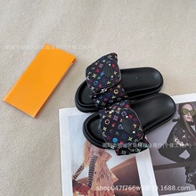 外贸2025夏新款魔术贴凉拖书包款休闲一字带拖鞋情侣厚底百搭凉拖