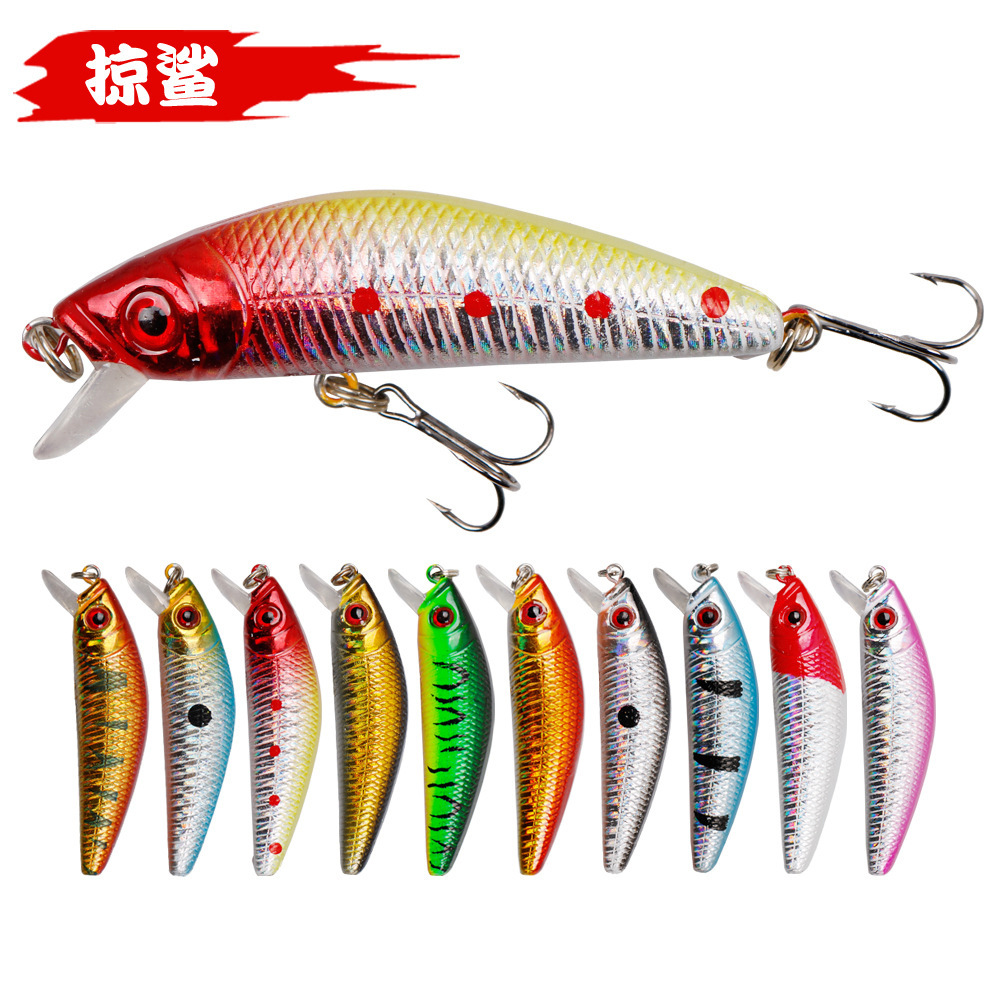 10 Colors Sinking Minnow Lures Shallow Diving Minnow Baits Bass Trout Fresh Water Fishing Lure