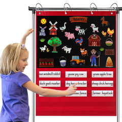 上新品創建一個故事構建你的句子拼寫單詞 Stick-On Pocket Chart