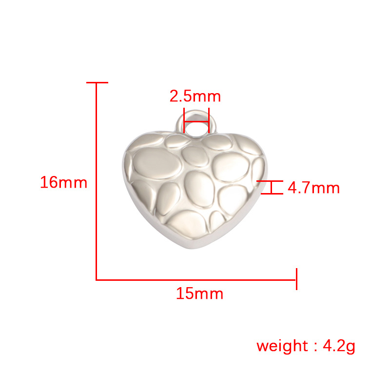 1 Piece Stainless Steel None 18K Gold Plated Heart Shape Crown Polished Pendant display picture 2