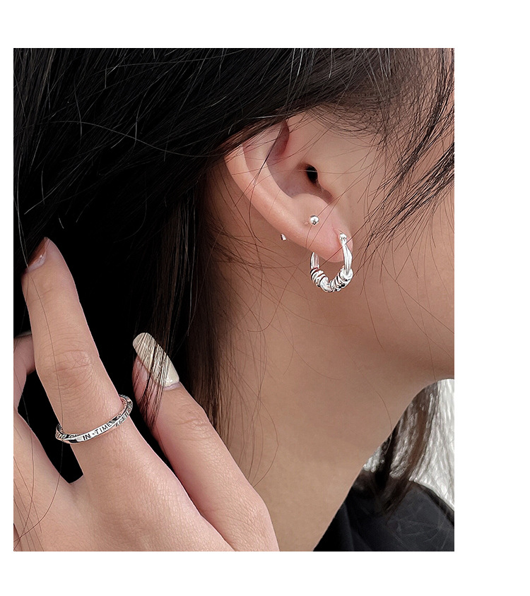 8g Weight 1 Pair 925 Sterling Silver Circle Hoop Earrings
