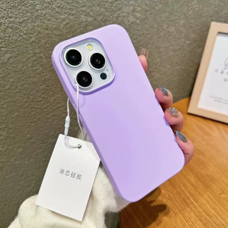 Botón integrado de color sólido simple para piel esmerilada iPhone16ProMax Estuche para teléfono Apple 16Pro/16