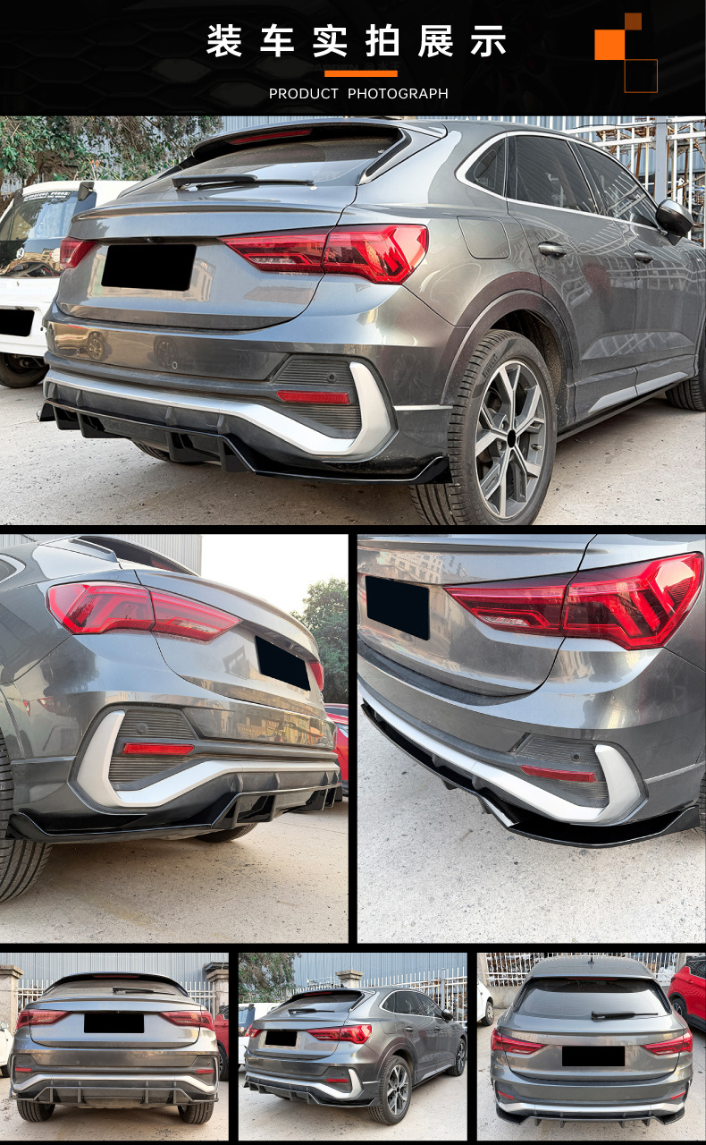 Suitable for Audi Q3 F3 Sportback 2019+ Rear Lip Spoiler Surround Cross-Border Modification