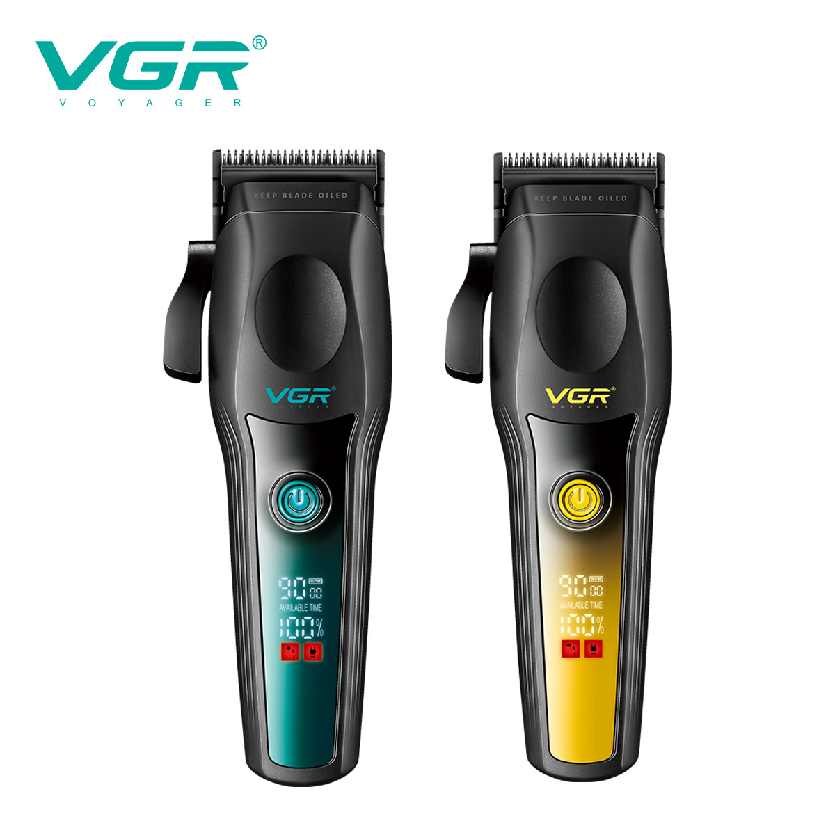 Professional Electric Hair Clipper High-Speed Brushless Motor (9000 RPM) Digital Display Metal Hair Trimmer_voghion.com