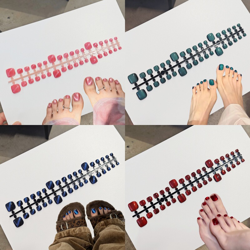【Pack of 36】Cat Eye Press-On Nails, Pre-Designed DIY Fake Nails, Removable, Wholesale