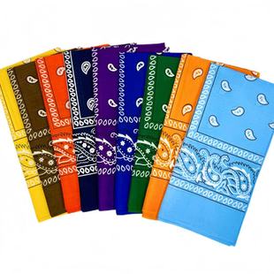 New Solid Color Cashew Flower Square Scarf, Versatile Sports Outdoor Cycling Scarf, Printed Korean Sports Hat Wholesale
