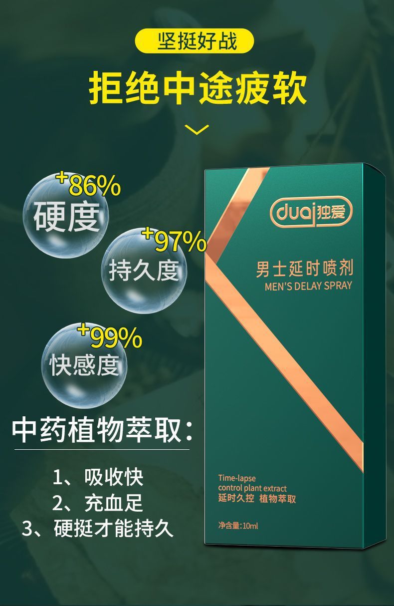 Duoai Green Bottle Male Delay Control Spray 10ml External Adult Wellness Spray — detail image 17