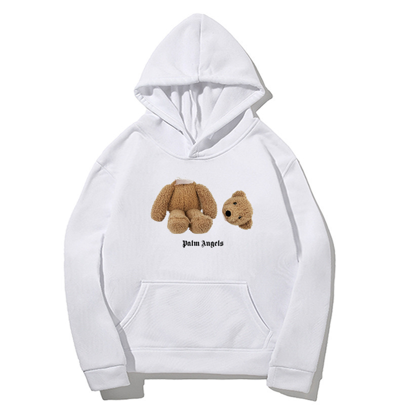 Cross-Border European and American Trendy Brand Palm Angel Sequin Beheaded Bear Hooded Sweatshirt for Men and Women High Street Couple Bf Hoodie Jacket Cross-Border European and American Trendy Brand Palm Angel Sequin Beheaded Bear Hooded Sweatshirt for Men and Women High Street Couple Bf Hoodie Jacket