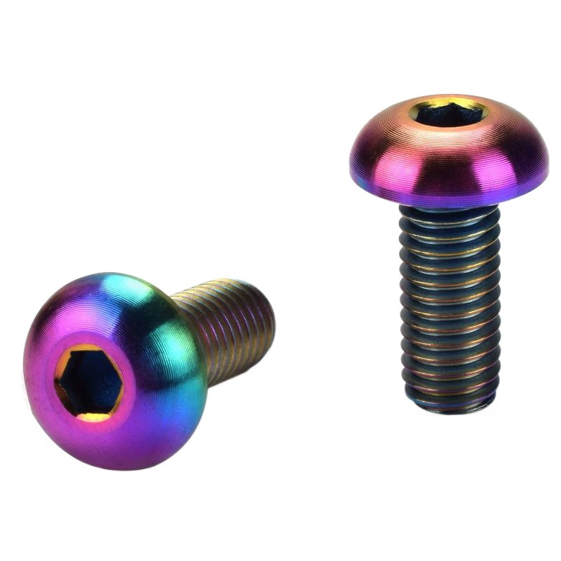 Винт из титанового сплава TC4 M5 * 12 чашка винта чайника фиксированный велосипедный дисковый винт M5 * 10 не ржавеет