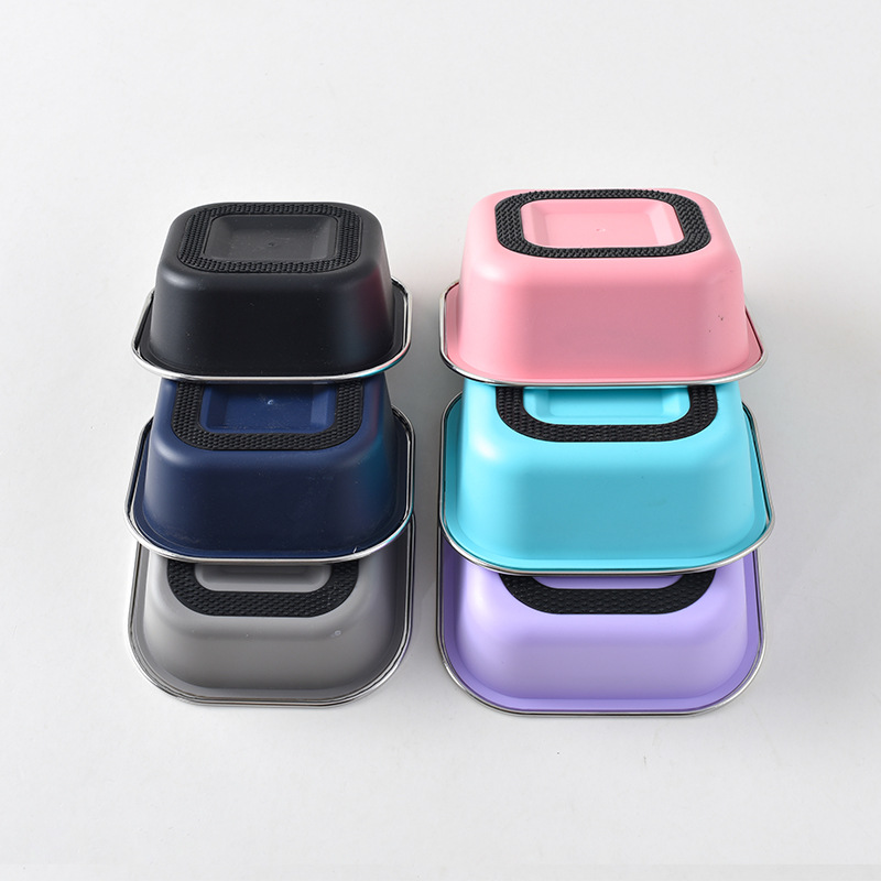 Pet Bowl tazón de comida para perros antidetonantes tazón para perros pequeño tazón de arroz para perros de acero inoxidable tazón para perros suministros para mascotas en stock al por mayor
