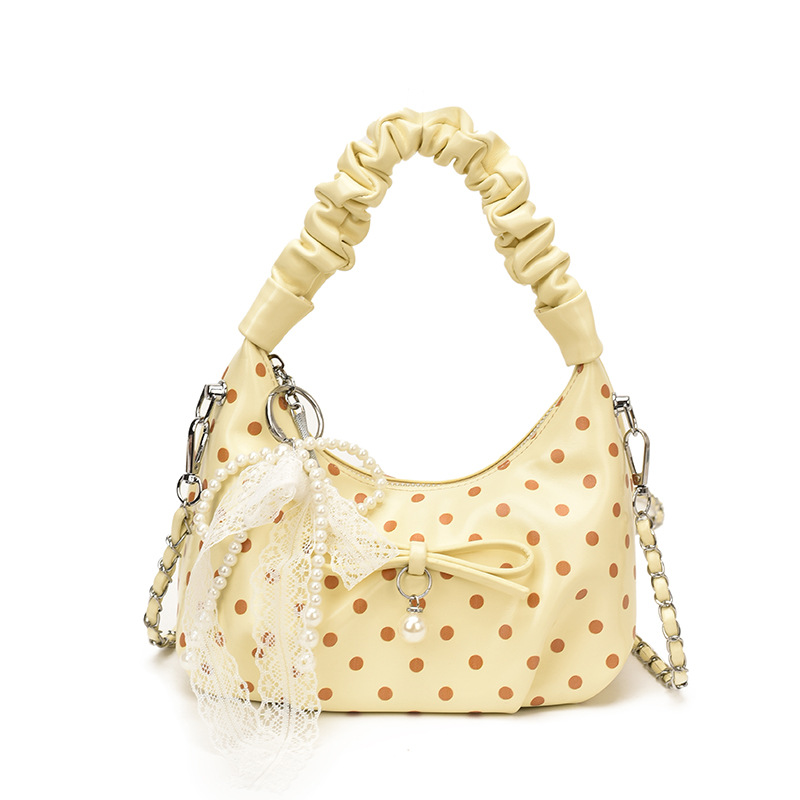 Coreana estilo extranjero suave bolso plegable mujer verano 2026 nueva moda diaria cadena mochila de hombro