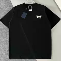 【 Poison Home 】 High version Donkey Home autumn new item with leather letters on the chest, round neck short sleeved, unisex