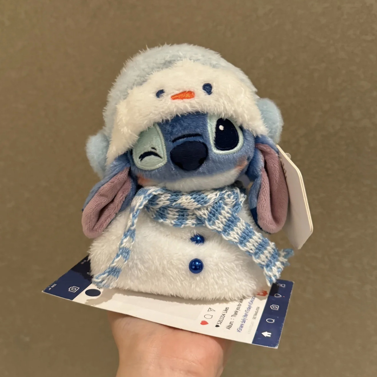 Genuino lindo Stitch Star Baby dibujos animados muñeco de peluche Stitch colgante llavero muñeca colgante regalo