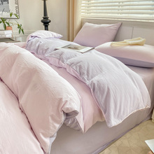 被罩单件单买类棉单被套母婴级加厚磨毛宿舍床上用品撞色被套