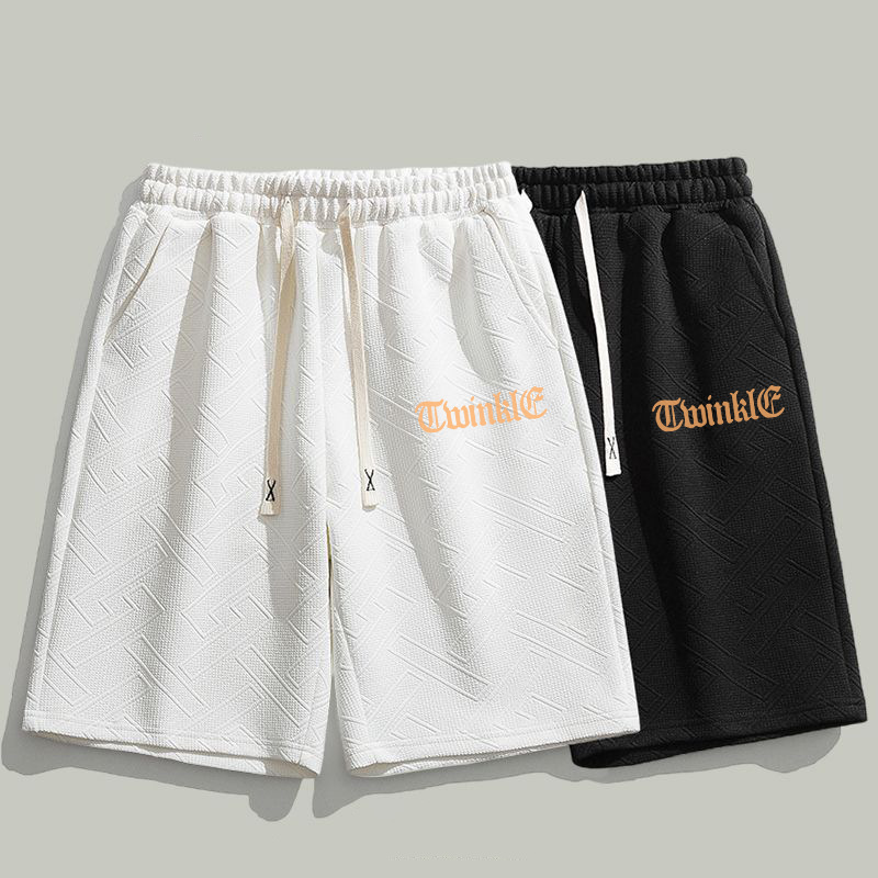 Heavyweight Terry Men's Sports Shorts, Solid Color, Loose Fit, Basketball Five-Point Casual Pants, Summer Hot Sale