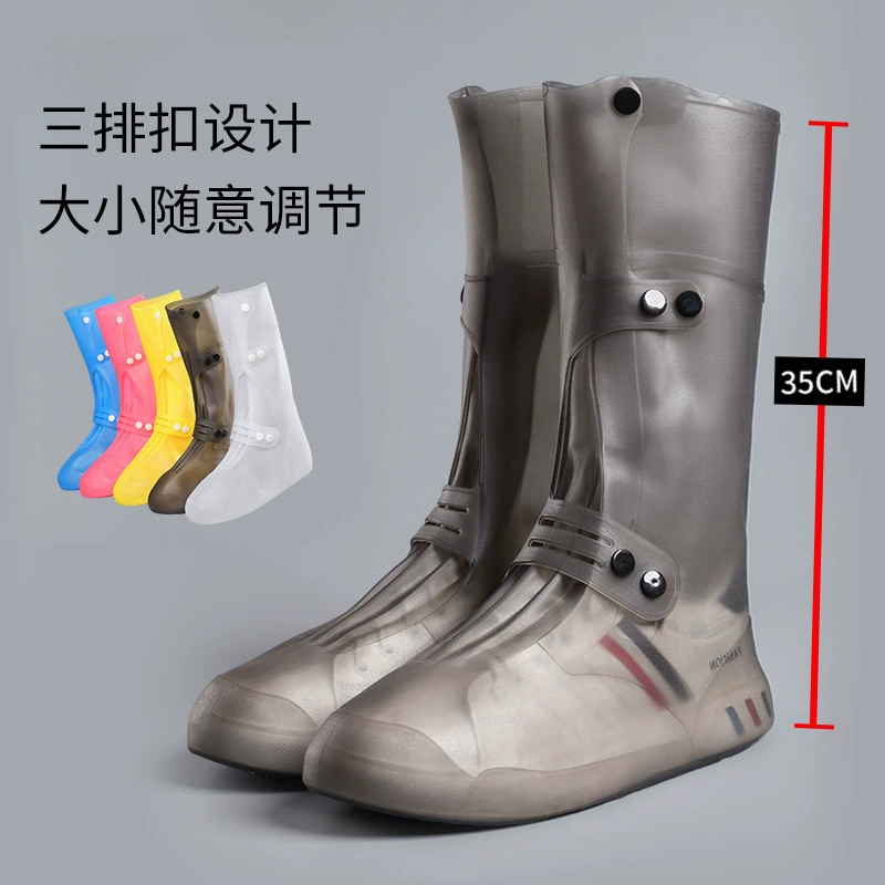 Yanhu литые непромокаемые бахилы с высокой трубкой, водонепроницаемые бахилы, длинные силиконовые резиновые сапоги, нескользящая утолщенная износостойкая обувь на дождливые дни