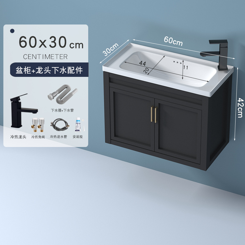 Pequeño espacio de apartamento de aluminio gabinete de baño combinación de baño lavabo del Gabinete lavabo del gabinete del baño lavabo