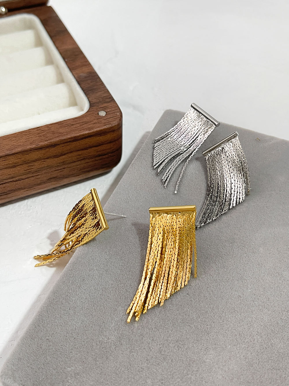 Drop Earrings Classification 1 Pair Quantity Fashion Tassel Copper Plating Drop Earrings 1 Pair