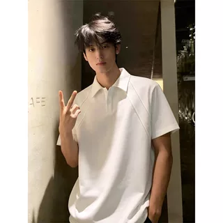 2026夏季男款Polo衫纯棉短袖T恤男士纯色百搭休闲半袖正肩衣服男
