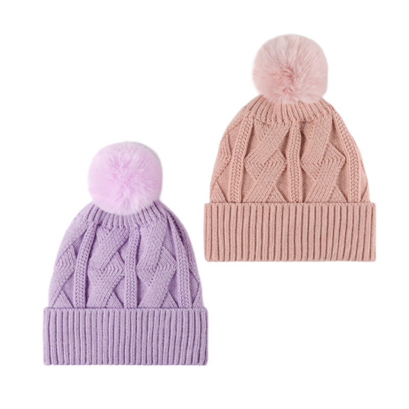 Men's winter knitted with thick velvet for warmth, running and hiking women's woolen hat, brimless hat_voghion.com