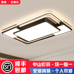 軽豪華大気黒色リビングルームメイン灯中山家装灯灯led民宿雰囲気感寝室天井灯
